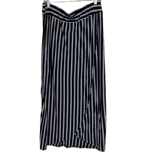 Talbot’s Maxi Skirt, Blue and White Stripe, Knit, Large - Picture 1 of 5